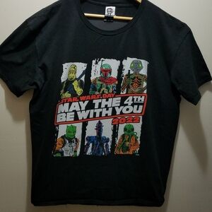 Star Wars 2XL Men's Shirt Black May The 4th Be With You 2022 Bounty Hunters